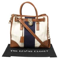 Pre Owned حقيبة مايكل مايكل كورس هاميلتون جلد وكانفاس متعدد الألوان كبيرة