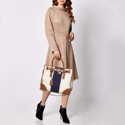 Pre Owned حقيبة مايكل مايكل كورس هاميلتون جلد وكانفاس متعدد الألوان كبيرة