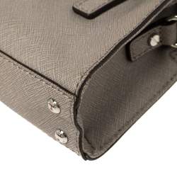 مملوكة مسبقًا MICHAEL Michael Kors Grey Leather Mini Hamilton Crossbody Bag