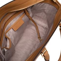 Pre Owned MICHAEL Michael Kors Tan Saffiano Leather Large Selma Tote
