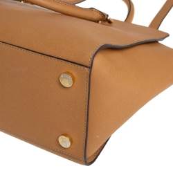 Pre Owned MICHAEL Michael Kors Tan Saffiano Leather Large Selma Tote