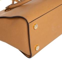 Pre Owned MICHAEL Michael Kors Tan Saffiano Leather Large Selma Tote