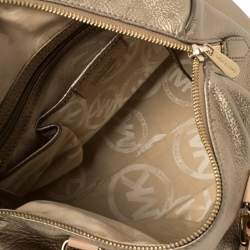 Pre Owned MICHAEL Michael Kors Metallic Gold Leather Large Grayson Satchel