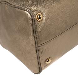 Pre Owned MICHAEL Michael Kors Metallic Gold Leather Large Grayson Satchel