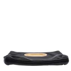 مملوكة مسبقًا MICHAEL Michael Kors Black Pebbled Leather Berkley Clutch