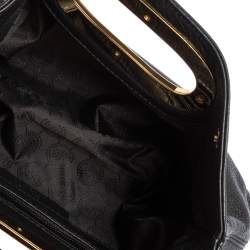 مملوكة مسبقًا MICHAEL Michael Kors Black Pebbled Leather Berkley Clutch