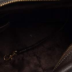 Pre Owned MICHAEL Michael Kors Brown Leather and Calfhair Margo Top Handle Bag