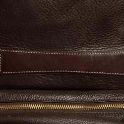 Pre Owned MICHAEL Michael Kors Brown Leather and Calfhair Margo Top Handle Bag