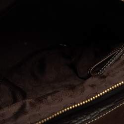 Pre Owned MICHAEL Michael Kors Brown Leather and Calfhair Margo Top Handle Bag