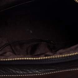 Pre Owned MICHAEL Michael Kors Brown Leather and Calfhair Margo Top Handle Bag