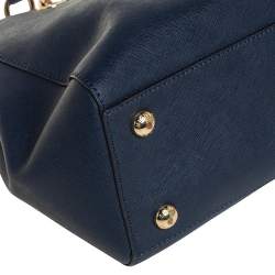 Pre Owned حقيبة مايكل مايكل كورس سينثيا جلد أزرق كحلي منوسطة