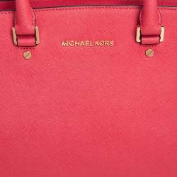 Pre Owned حقيبة يد توتس مايكل مايكل كورس سيلما كبيرة جلد سافيانو وردي مرجاني