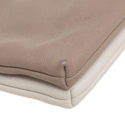 Pre Owned Michael Kors Two Tone Leather Double Zip Crossbody Bag