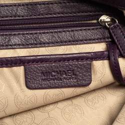 Pre Owned MICHAEL Michael Kors Purple Leather Medium Jet Set Chain Tote