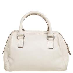 Pre Owned حقيبة ساتشل مايكل مايكل كورس هاميلتون جلد عاجي