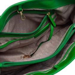 Pre Owned MICHAEL Michael Kors Green Saffiano Leather Large Jet Set Travel Tote