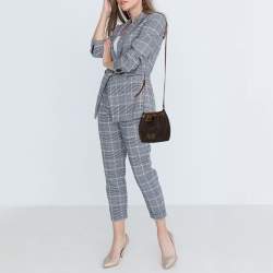 Pre Owned حيبة مايكل مايكل كورس جولز باكت كانفاس مقوى شعار بني