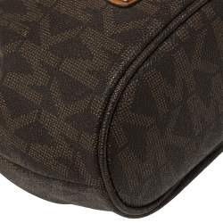 Pre Owned حيبة مايكل مايكل كورس جولز باكت كانفاس مقوى شعار بني