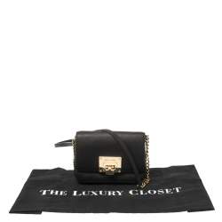مملوكة مسبقًا MICHAEL Michael Kors Black Leather Tina Crossbody Bag