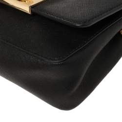 مملوكة مسبقًا MICHAEL Michael Kors Black Leather Tina Crossbody Bag