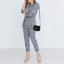 مملوكة مسبقًا MICHAEL Michael Kors Black Leather Tina Crossbody Bag