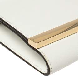 مملوكة مسبقًا حقيبة كلتش مايكل مايكل كو�رس تيلدا جلد سافيانو أبيض