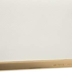 مملوكة مسبقًا حقيبة كلتش مايكل مايكل كورس تيلدا جلد سافيانو أبيض