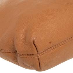 Pre Owned MICHAEL Michael Kors Tan Grained Leather Jet Set Chain Hobo
