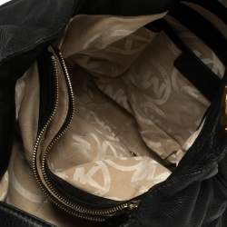 Pre Owned حقيبة يد توتس مايكل مايكل كورس فولتون جلد أسود 