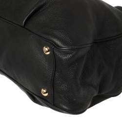 Pre Owned حقيبة يد توتس مايكل مايكل كورس فولتون جلد أسود 