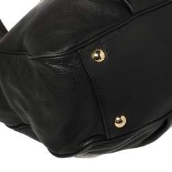 Pre Owned حقيبة يد توتس مايكل مايكل كورس فولتون جلد أسود 