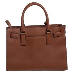 مملوكة مسبقًا MICHAEL Michael Kors Brown Saffiano Leather Dillon Tote