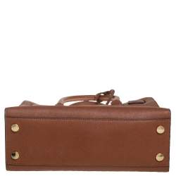 مملوكة مسبقًا MICHAEL Michael Kors Brown Saffiano Leather Dillon Tote