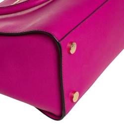 Pre Owned MICHAEL Michael Kors Fuchsia Saffiano Leather Large Selma Tote