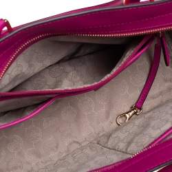 Pre Owned MICHAEL Michael Kors Fuchsia Saffiano Leather Large Selma Tote
