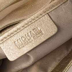 Pre Owned MICHAEL Michael Kors Metallic Gold Leather Jet Set Chain Tote