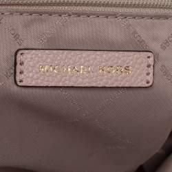 Pre Owned حقيبة كتف مايكل كورس لايتون جلد خوخي فاتح كبيرة