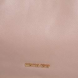 Pre Owned حقيبة كتف مايكل كورس لايتون جلد خوخي فاتح كبيرة