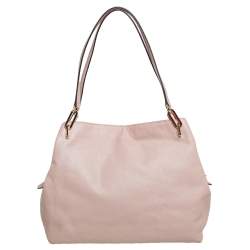 Pre Owned حقيبة كتف مايكل كورس لايتون جلد خوخي فاتح كبيرة