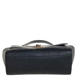 Pre Owned MICHAEL Michael Kors Black Leather Tina Studded Top Handle Bag