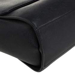 Pre Owned MICHAEL Michael Kors Black Leather Tina Studded Top Handle Bag