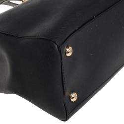 مملوكة مسبقًا MICHAEL Michael Kors Black Saffiano Leather Large Cynthia Tote