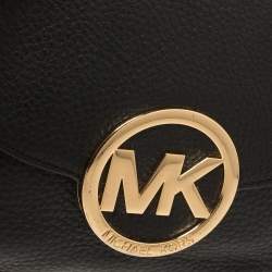 Pre Owned MICHAEL Michael Kors Black Leather Fulton Crossbody Bag