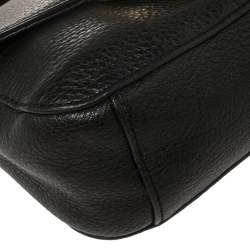 Pre Owned MICHAEL Michael Kors Black Leather Fulton Crossbody Bag