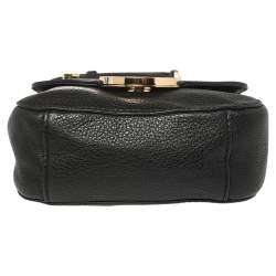 Pre Owned MICHAEL Michael Kors Black Leather Fulton Crossbody Bag