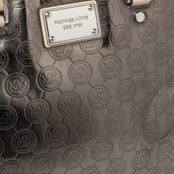 Pre Owned MICHAEL Michael Kors Metallic Signature Metallic Leather Cindy Satchel