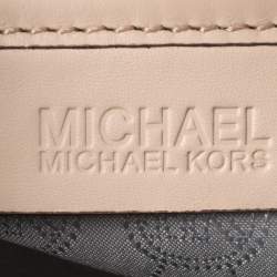 Pre Owned MICHAEL Michael Kors Metallic Signature Metallic Leather Cindy Satchel