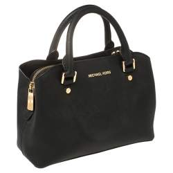 مملوكة مسبقًا حقيبة ساتشل مايكل مايكل كورس ادينا صغيرة جلد سافيانو أسود 