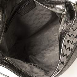 Pre Owned حقيبة هوبو مايكل مايكل كورس نيوبيري جلد مغزول فضي ميتاليك