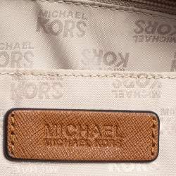 مملوكة مسبقًا حقيبة كتف مايكل مايكل كورس سلسلة جت ست جلد بني